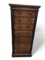 Victorian mahogany Wellington chest, 56cm x 39.5cm
