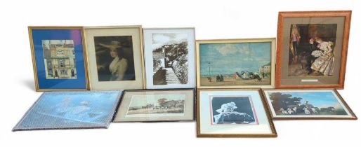 A collection of 19th century and later framed and