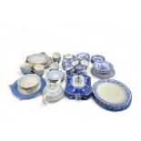 A Doulton part tea and dinner service, and blue an