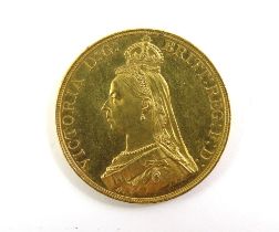 VICTORIA – gold Five Pounds, Jubilee bust, 1887 vf