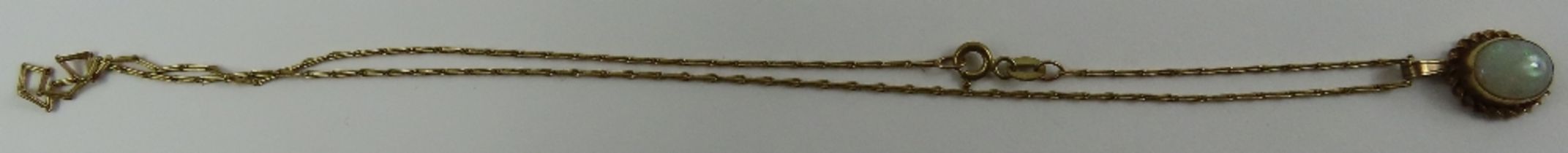 A 9ct gold hayseed link chain, 40cm long; together