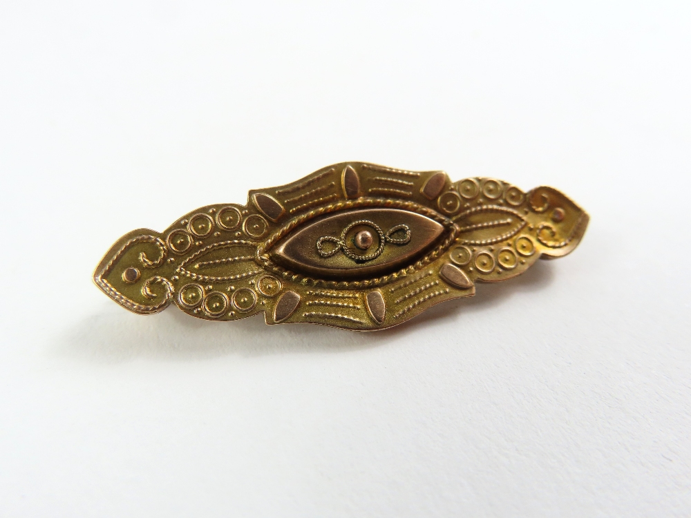 A Victorian brooch, marked '9ct', together with a - Image 2 of 5