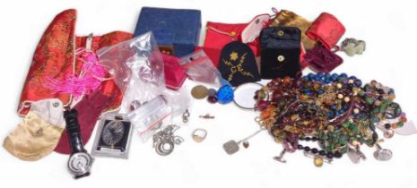 A collection of costume jewellery to include bead
