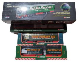 CORGI, EDDIE STOBART: four various boxed diecast m