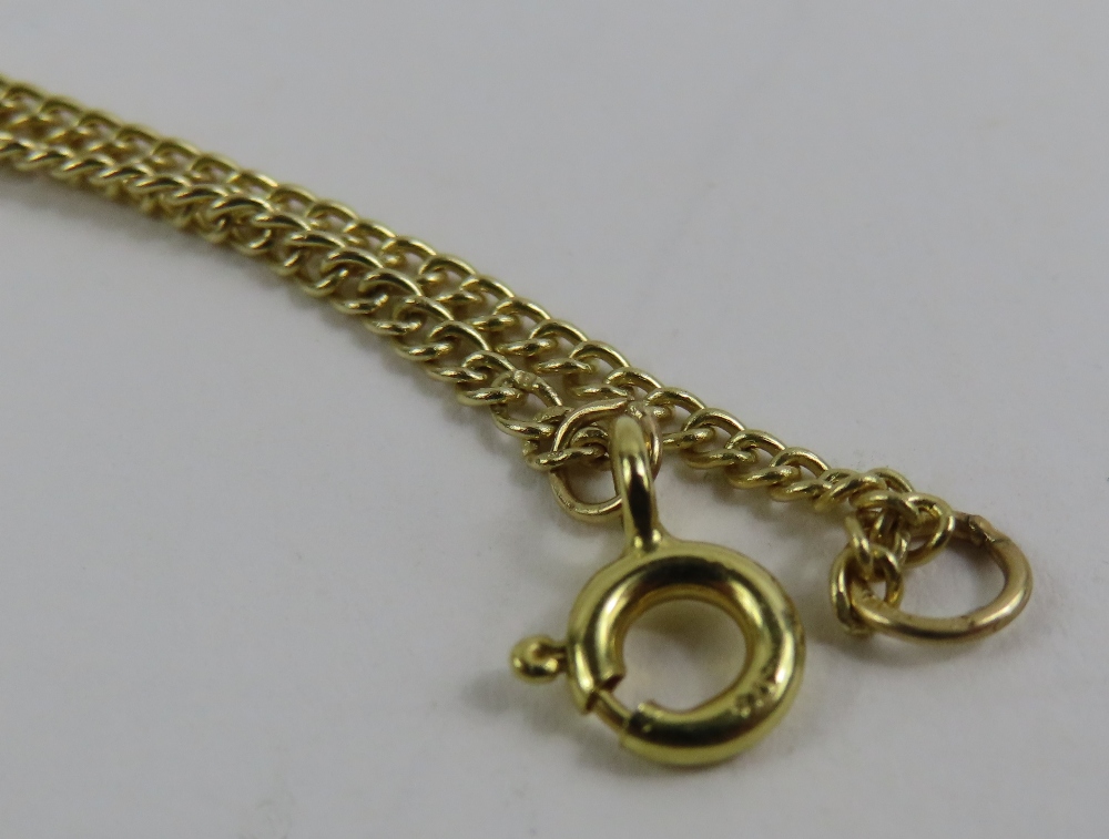 A 9ct gold figaro link chain, 61cm long, together - Image 6 of 6