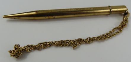 A 9ct gold mechanical pencil, Jonathan Matthews &