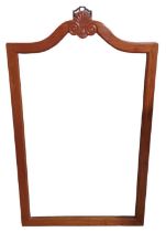 A Chinese contemporary hardwood wall mirror, 104cm