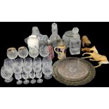 Beswick horse, metalware, glassware and other items