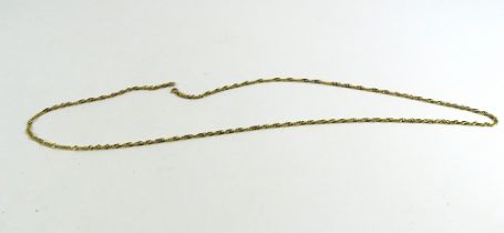 A 9ct gold filed fancy link chain, 75cm long, 7.3g