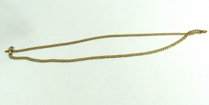 A 9ct gold filed curb link chain, 61cm long, 8.7g