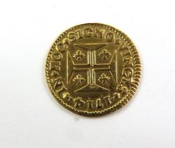 PORTUGAL – gold 1000 Reis coin 1714, ef, 2.5g