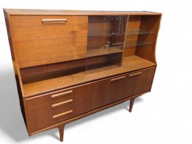 A G-Plan style teak display cabinet, with glazed c