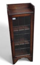 An oak astragal glazed cupboard 100cm high