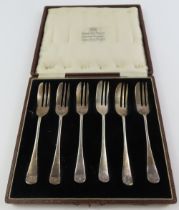 Set of six Hanoverian pattern cake forks, by Kemp