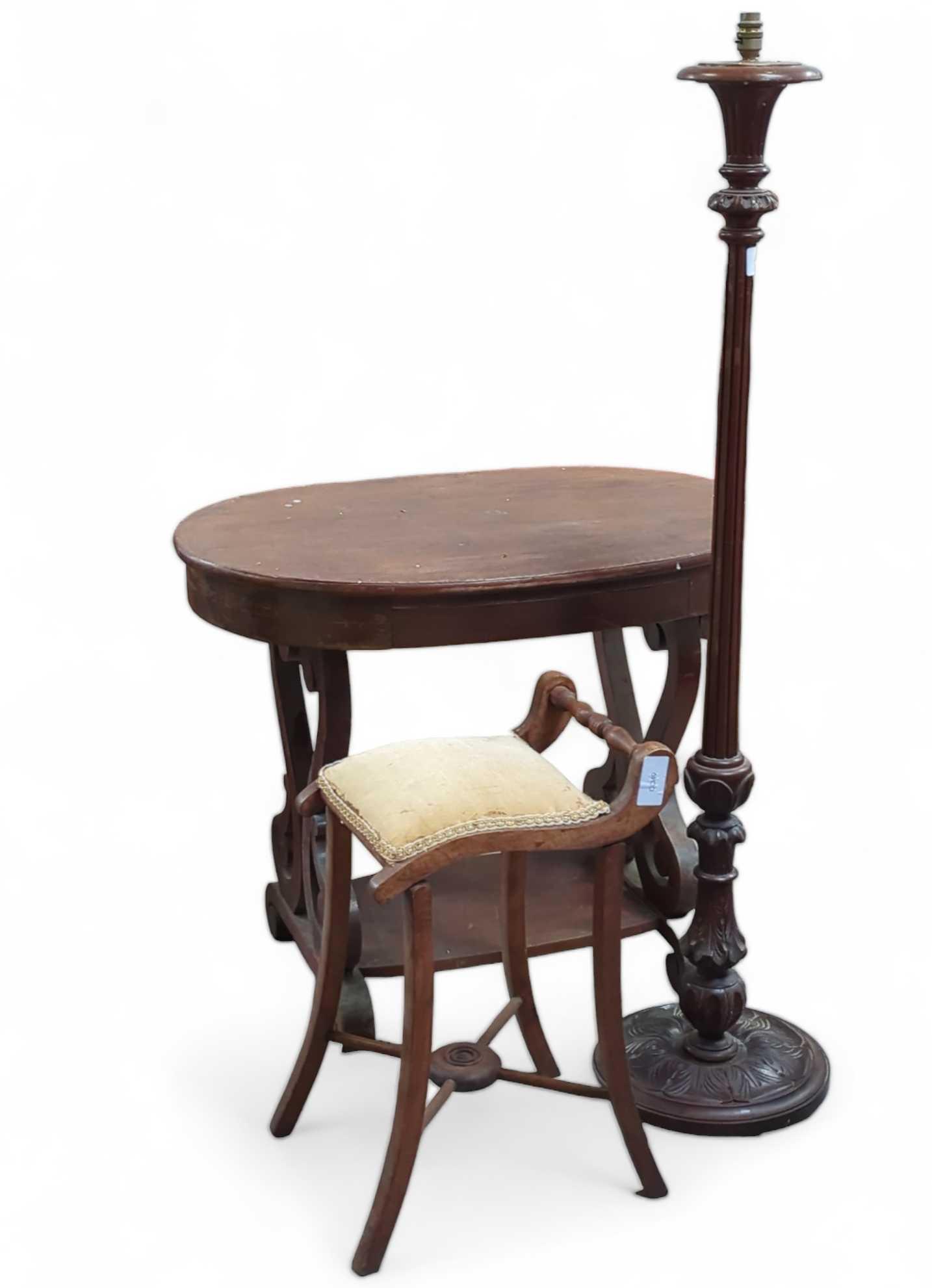 A Victorian mahogany occasional table, a standard