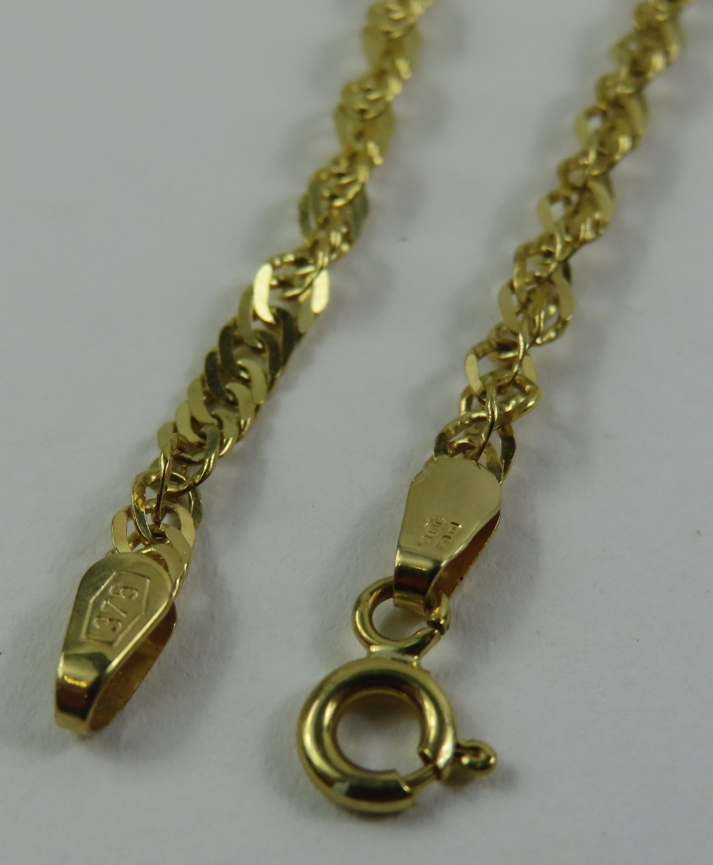 A 9ct gold filed twisted fancy link chain, 76cm lo - Image 3 of 3