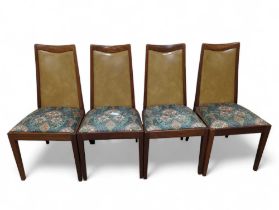 Four G-Plan dining chairs