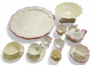 Bellek: a porcelain part tea set, two serving dish