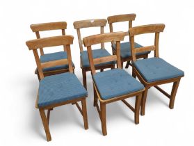 Set of six Regency style hardwood dining chairs