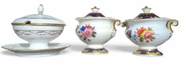 Pair of 19th century Regency Coalport tureens and