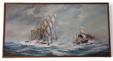 Robert Taylor (b.1946) maritime scene, Galleon and