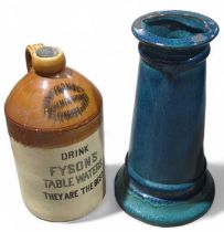 A Ruskin style high fired blue glazed pedestal stand