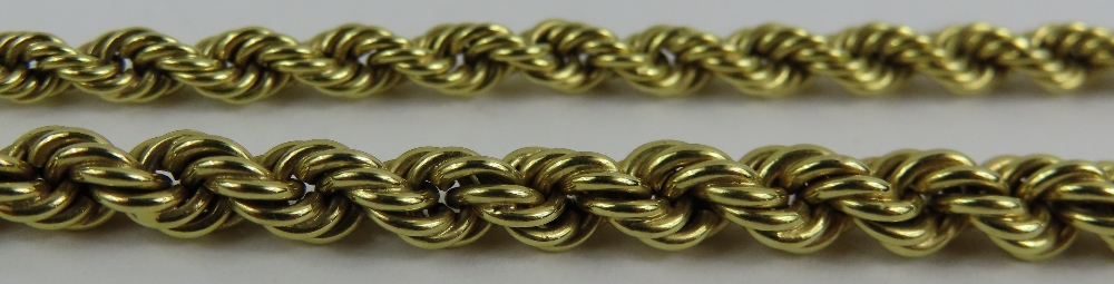 A 9ct gold twisted rope chain, 45.5cm long, 9.2g g - Image 2 of 3