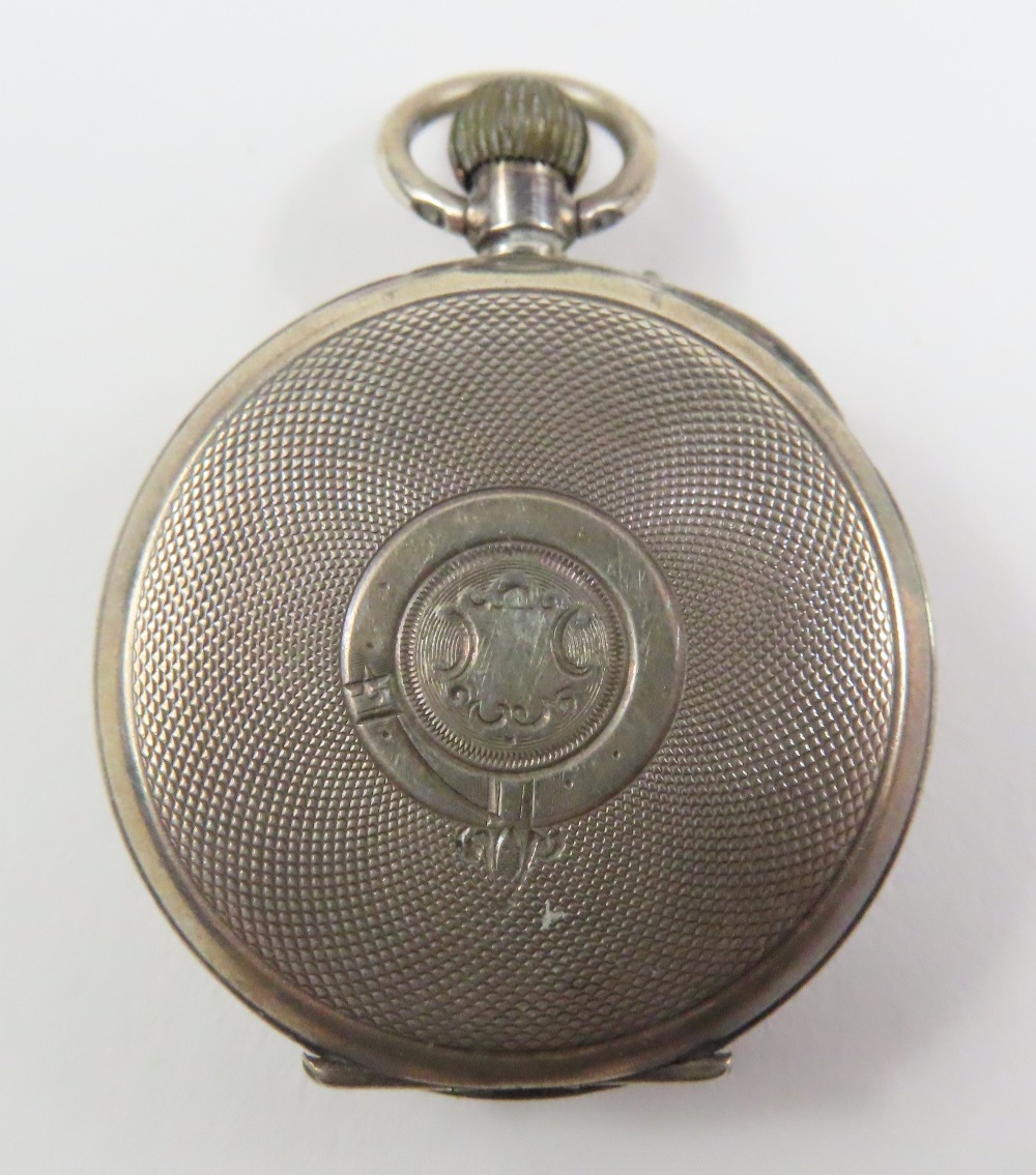 A small silver open faced pocket watch, together w - Image 3 of 9