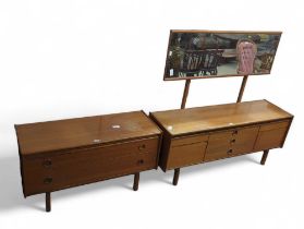 A BCM (Bath Cabinet Makers) teak dressing table wi