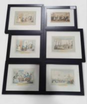 A set of six Comforts of Bath Rowlandson cartoons