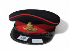 A Royal Artillery officers No.1 cap with gilt bras