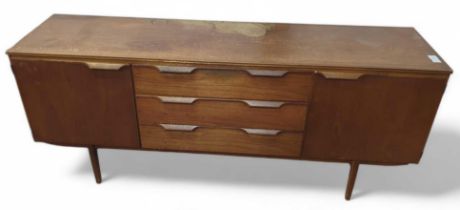 A BCM (Bath Cabinet Makers) teak sideboard fitted