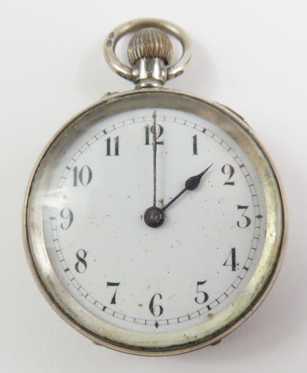 A small silver open faced pocket watch, together w - Image 2 of 9