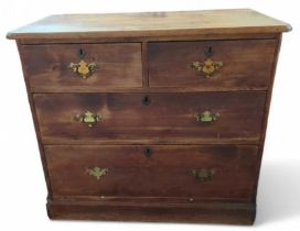 A late 19th/early 20th Century stripped pine chest