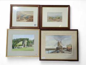 Four framed watercolours (4)