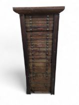 A Victorian rosewood veneer Wellington chest 144cms high