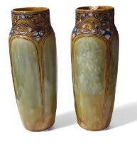 A pair of Royal Doulton vases with impressed marks