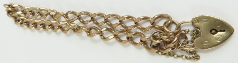 A 9ct gold filed curb link bracelet, 16.6g gross