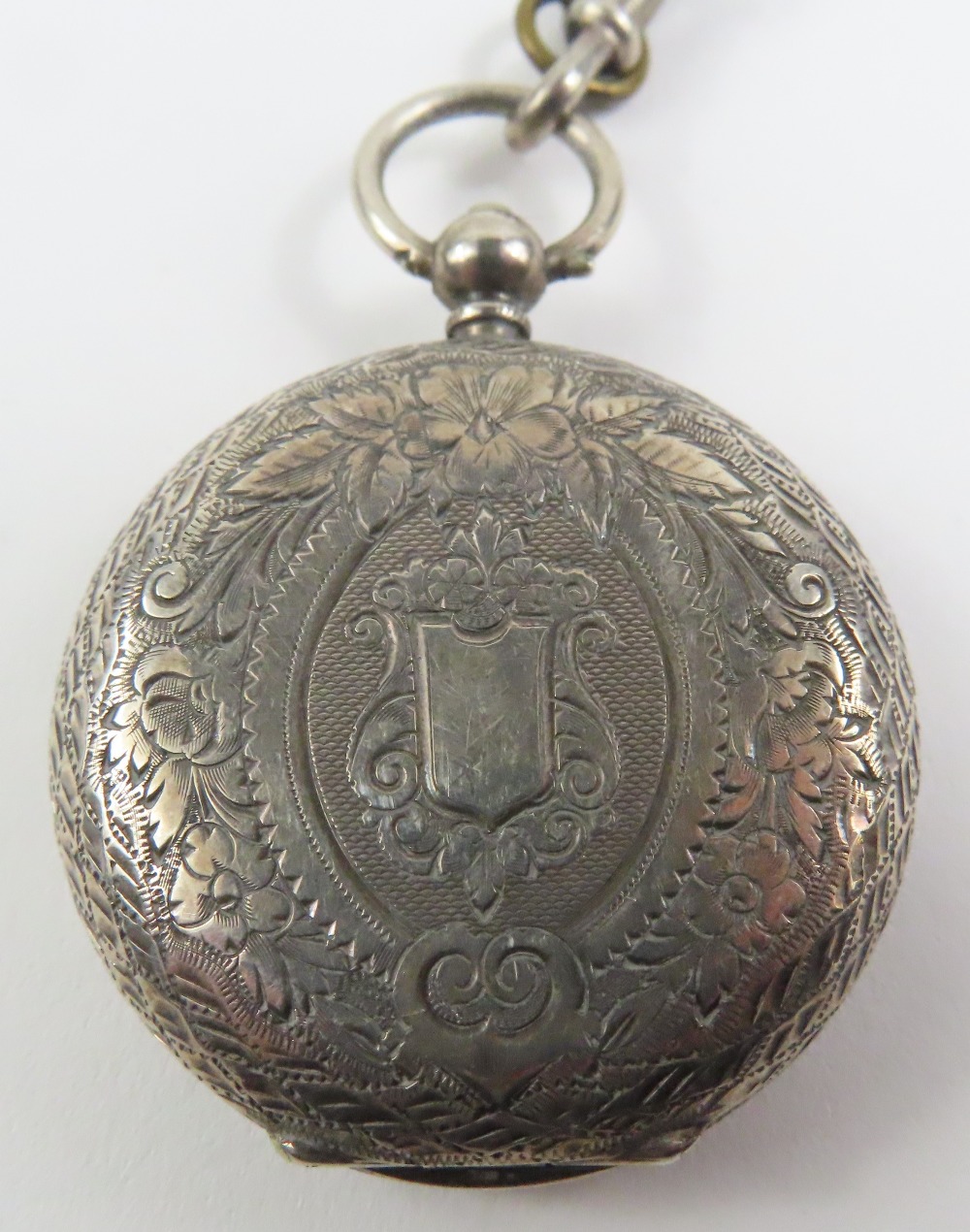A small silver open faced pocket watch, together w - Image 6 of 9