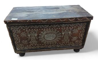 A 19th Century Persian wood chest, fitted with two