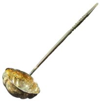 A contemporary silver toddy ladle, by Francis Howard Ltd, Sheffield, 1977