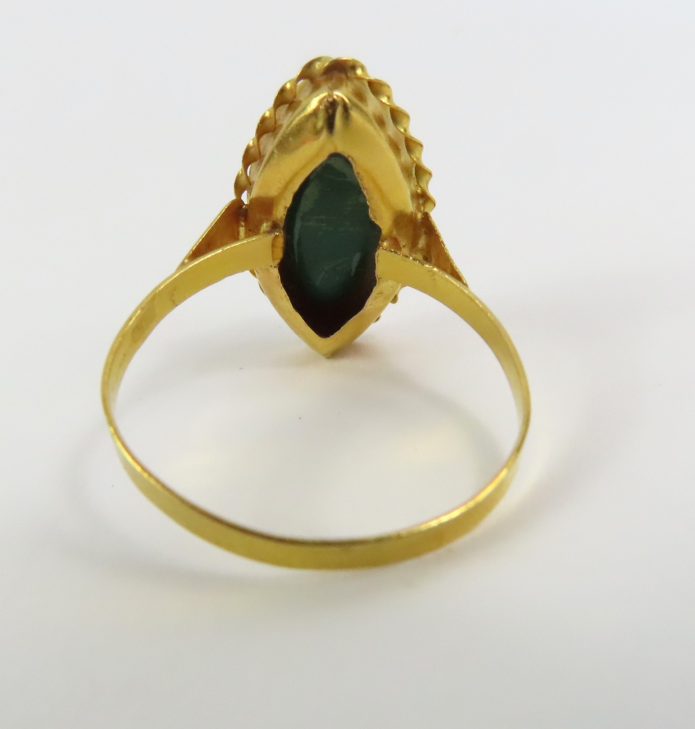 A 20th century design ring, the reconstituted turq - Image 5 of 5