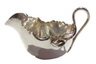 A Victorian silver sauce boat, by Mappin Brothers, Sheffield, 1894