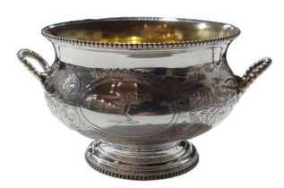 ##WITHDRAWN## A Victorian two-handled sugar bowl, by Martin, Hall & Co, Sheffield, 1858