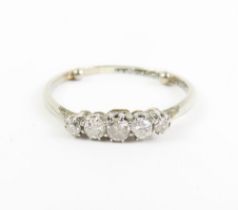 An early 20th century five stone old cut diamond r