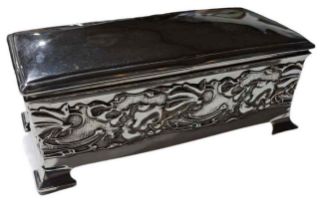 An Art Nouveau silver casket, Horton & Allday, Bir