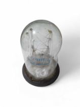 A Victorian glass frigger of a two masted ship, un