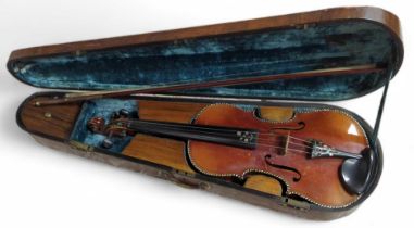 A German made violin with "Stradivarius" label ins