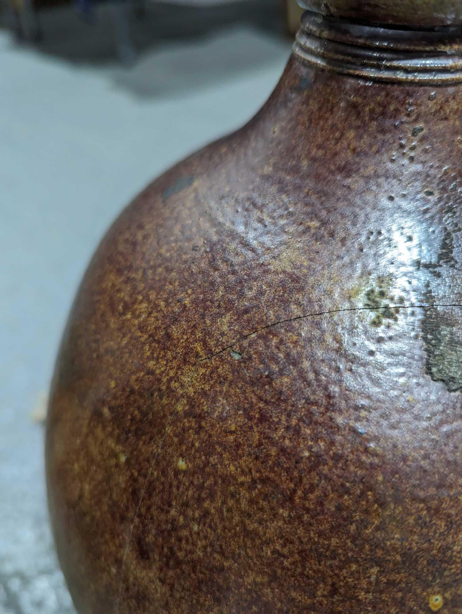 A large brown salt glazed stoneware cider jar, 50c - Image 4 of 7