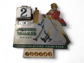 A Johnnie Walker colour printed metal perpetual ca